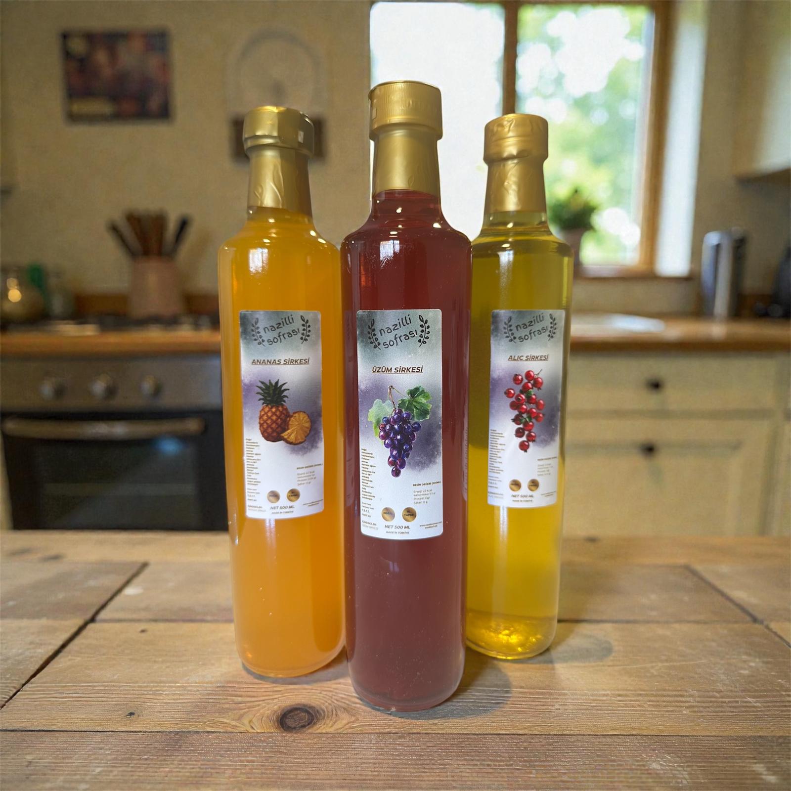 Gurme Sirke Seti – 4’lü Karışık Paket (500 ml x 4)