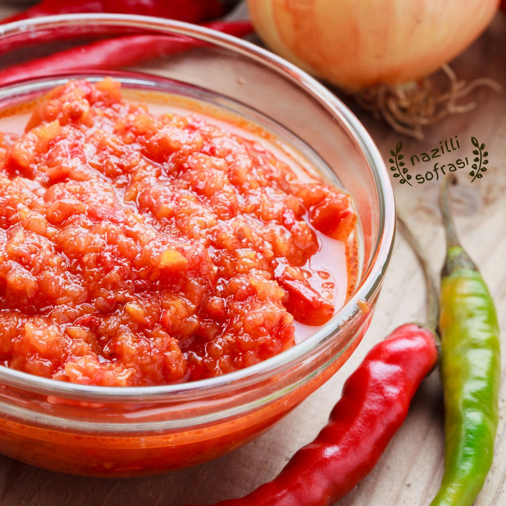 Nazilli Sofrası Menemenlik Sos yakın çekim görseli